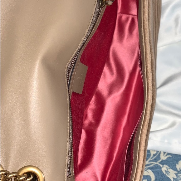 Gucci tan velvet Medium marmont - Picture 5 of 8